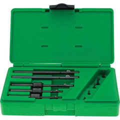 Deburr Master - 5 Piece Power Deburring Tool Set - Includes 1/8 to 1/4" Diam Hole Range Tools - Industrial Tool & Supply