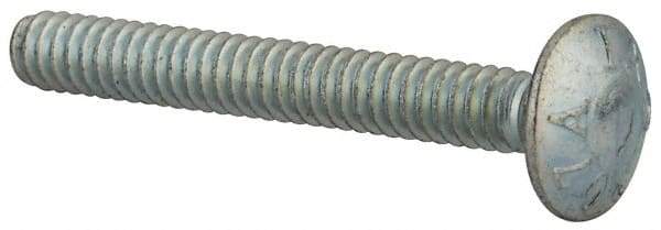 Value Collection - #10-24 UNC 1-1/2" Length Under Head, Standard Square Neck, Carriage Bolt - Grade 2 Steel, Zinc-Plated Finish - Industrial Tool & Supply