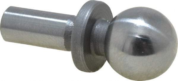 Gibraltar - 3/8" Ball Diam, 3/16" Shank Diam, Steel Inspection Tooling Ball - Press-Fit Shank, 3/4" Ball Center to Shank Bottom, 0.3" Ball Center to Shoulder Bottom, with Shoulder - Industrial Tool & Supply