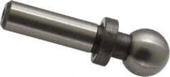 Gibraltar - 1/2" Ball Diam, 5/16" Shank Diam, Steel Inspection Tooling Ball - Slip-Fit Shank, 1-1/2" Ball Center to Shank Bottom, 1/2" Ball Center to Shoulder Bottom, with Shoulder - Industrial Tool & Supply