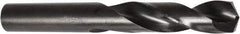 DORMER - 9.8mm 135° Spiral Flute High Speed Steel Screw Machine Drill Bit - Oxide Finish, Right Hand Cut, 43mm Flute Length, 89mm OAL, Split Point, Straight Shank - Industrial Tool & Supply