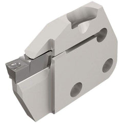 Iscar - Left Hand Cut, 6.35mm Insert Width, Cutoff & Grooving Support Blade for Indexables - 12mm Max Depth of Cut, 6mm Head Projection - Industrial Tool & Supply