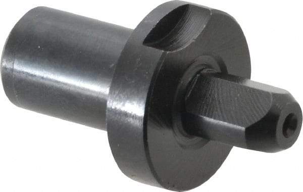 Gibraltar - 0.374" Nose Diam, 1/2" Nose Length, 7/8" Collar Diam, Slip Fit Diamond Straight Locating Pin - Low Carbon Steel, 1/2" Tail Diam, 1-1/2" OAL, Relieved, +0.0000" Tolerance - Industrial Tool & Supply