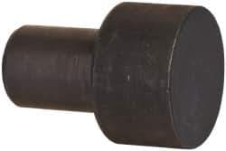 Gibraltar - 7/8" OAL, 3/8" Head Height, 1/2" OD, Hardened Steel, Ground, Press Fit Rest Button - Black Oxide Coating, 3/8" Pin Diam, 1/2" Long Pin - Industrial Tool & Supply