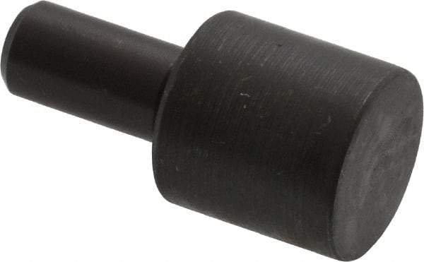 Gibraltar - 1" OAL, 1/2" Head Height, 1/2" OD, Hardened Steel, Ground, Press Fit Rest Button - Black Oxide Coating, 1/4" Pin Diam, 1/2" Long Pin - Industrial Tool & Supply