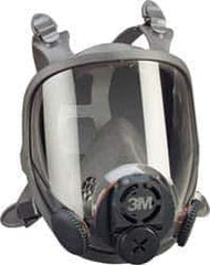 3M - Series 6000DIN, Size S Full Face Respirator - 4-Point Suspension, Bayonet & DIN Connection - Industrial Tool & Supply