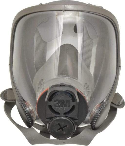 3M - Series 6000DIN, Size M Full Face Respirator - 4-Point Suspension, Bayonet & DIN Connection - Industrial Tool & Supply
