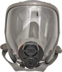 3M - Series 6000DIN, Size M Full Face Respirator - 4-Point Suspension, Bayonet & DIN Connection - Industrial Tool & Supply