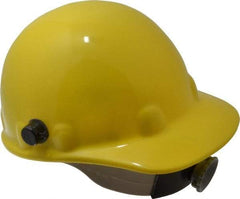 Fibre-Metal - ANSI Type I, Class G Rated, 8-Point, Ratchet Adjustment Hard Hat - Size 6-1/2 to 8, Yellow, Standard Brim - Industrial Tool & Supply