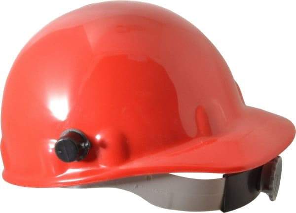 Fibre-Metal - ANSI Type I, Class G Rated, 8-Point, Ratchet Adjustment Hard Hat - Size 6-1/2 to 8, Red, Standard Brim - Industrial Tool & Supply