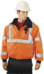 OccuNomix - Size XL General Purpose & High Visibility Jacket - Orange, Polyester, Zipper, Snaps Closure, 43 to 46" Chest - Industrial Tool & Supply