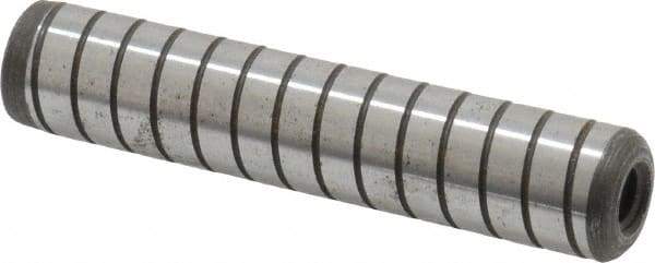 Holo-Krome - 1/2" Diam x 2-1/2" Pin Length 4000 Alloy Steel Pull Out Dowel Pin - Black Luster Finish, C 47-58 & C 60 (Surface) Hardness, 1 Beveled & 1 Threaded End - Industrial Tool & Supply
