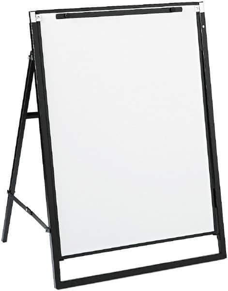 Quartet - 36" High x 24" Wide Erasable Melamine Marker Boards - Steel Frame, 30-1/2" Deep, Includes One Quartet Dry-Erase Marker - Industrial Tool & Supply