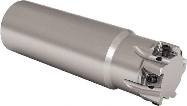 Seco - 25mm Cut Diam, 8mm Max Depth of Cut, 22mm Shank Diam, 180mm OAL, Indexable Square Shoulder End Mill - LOEX Inserts, Cylindrical Shank, 90° Lead Angle, Through Coolant, Series Square T4-08 - Industrial Tool & Supply