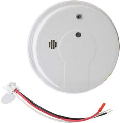 Kidde - 5.6 Inch Diameter, AC Wire In 120 Volt Smoke Alarm - 85 dB Decibel Rating, 9V Battery Included, Wall or Indicating Light, Tamper Resistant, Interconnectable - Industrial Tool & Supply