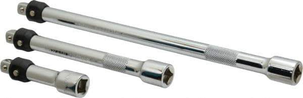 Paramount - 3/8" Drive Socket Locking Extension Set - 3 Pieces, Includes 3, 6, 10" Lengths - Industrial Tool & Supply