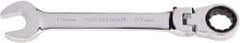 Paramount - 19mm 12 Point Flexhead Combination Wrench - 15° Head Angle, 8-15/32" OAL, Chrome Vanadium Steel, Polished Finish - Industrial Tool & Supply