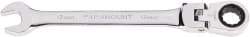 Paramount - 9mm 12 Point Flexhead Combination Wrench - 15° Head Angle, 5-3/16" OAL, Chrome Vanadium Steel, Polished Finish - Industrial Tool & Supply