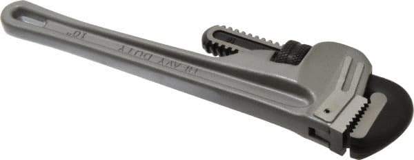 Paramount - 10" Aluminum Straight Pipe Wrench - 1-1/2" Pipe Capacity - Industrial Tool & Supply
