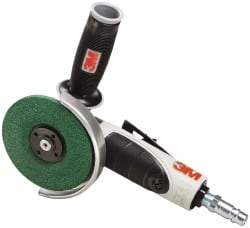3M - 4-1/2" Wheel Diam, 12,000 RPM, Pneumatic Angle & Disc Grinder - 5/8-11 Spindle, 35 CFM - Industrial Tool & Supply