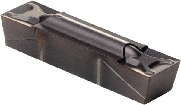 Kennametal - 312G GMN Grade KCU25, 7.94mm Cutting Width Carbide Grooving Insert - 6.25mm Max Depth of Cut, Neutral, 0.41mm Corner Radius, AlTiN Finish - Industrial Tool & Supply