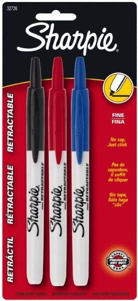 Sharpie - Red, Blue, Black Permanent Marker - Dye - Based Ink - Industrial Tool & Supply