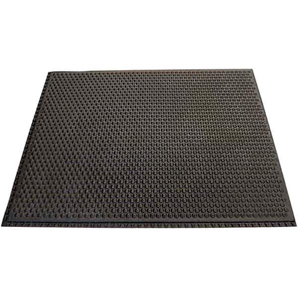 Barefoot - 3' Long x 3' Wide, Dry Environment, Anti-Fatigue Matting - Black, Nitrile Rubber with Nitrile Rubber Base - Industrial Tool & Supply