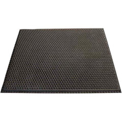 Barefoot - 3' Long x 4' Wide, Dry Environment, Anti-Fatigue Matting - Black, Nitrile Rubber with Nitrile Rubber Base - Industrial Tool & Supply