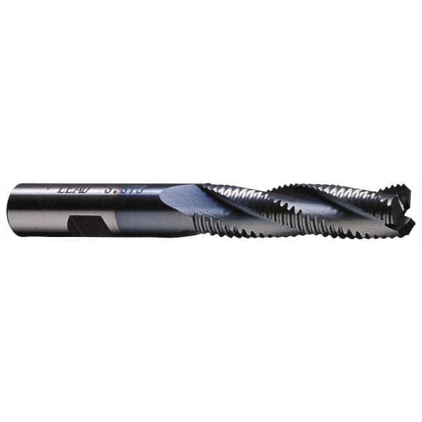 Corner Chamfer End Mill: 0.375″ Dia, 0.75″ LOC, 4 Flute, Cobalt 2-1/2″ OAL, 3/8″ Shank Dia, 30 ° Helix, TiCN Coated, Centercutting