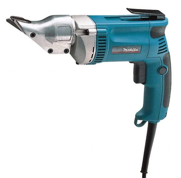 Makita - 2,500 SPM, 115 Volt, Pistol Grip Handle, Handheld Electric Shear - 18 Gauge (Steel) & 20 Gauge (Stainless Steel) Cutting Capacity - Industrial Tool & Supply