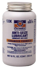 Permatex - 8 oz Bottle High Temperature Anti-Seize Lubricant - Aluminum/Copper/Graphite, -51 to 1,600°F, Silver Colored, Water Resistant - Industrial Tool & Supply