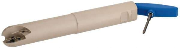 Iscar - 1-1/2" Cut Diam, 1.33" Max Depth of Cut, 1-1/2" Shank Diam, 1" OAL, Indexable Ball Nose End Mill - 5" Head Length, Straight Shank, BCM Toolholder, BCR D1.50 Insert - Industrial Tool & Supply