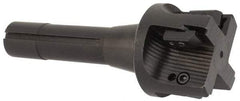 APT - 2-1/4" Cut Diam, 0.65" Max Depth of Cut, 5-7/8" OAL, Indexable Square Shoulder End Mill - TPC 32..., TPG 32., TPU 32. Inserts, R8 90° Lead Angle, Series Tri-Dex - Industrial Tool & Supply