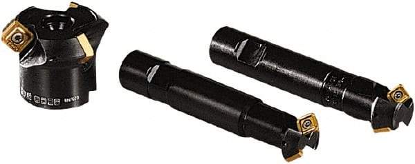 Seco - 54mm Cut Diam, 22mm Arbor Hole, 7mm Max Depth of Cut, 45° Indexable Chamfer & Angle Face Mill - 3 Inserts, SPMX 12T3 Insert, Right Hand Cut, 3 Flutes, Series R220.49 - Industrial Tool & Supply