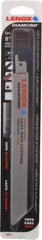 Lenox - 8" Long x 3/4" Thick, Bi-Metal Reciprocating Saw Blade - Straight Profile, Continuous Edge - Industrial Tool & Supply