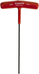 Bondhus - 3mm Hex, T-Handle Cushion Grip, Hex Key - 152mm OAL, Metric System of Measurement - Industrial Tool & Supply
