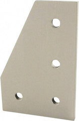 80/20 Inc. - 50mm Wide, Open Shelving Accessory/Component - Aluminum, Clear Anodized Finish, 75mm Long, Use with 25 Series & Bolt Kit 75-3404 - Industrial Tool & Supply