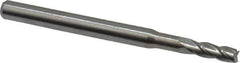 Accupro - 0.095", 0.285" LOC, 1/8" Shank Diam, 1-1/2" OAL, 4 Flute, Solid Carbide Square End Mill - Single End, Uncoated, Spiral Flute, 30° Helix, Centercutting, Series Miniature - Industrial Tool & Supply