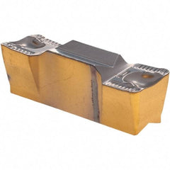 Iscar - 6008GRIP Y Grade IC830, 6mm Cutting Width Carbide Grooving Insert - 3.6mm Max Depth of Cut, Neutral, 0.8mm Corner Radius, TiAlN Finish - Industrial Tool & Supply