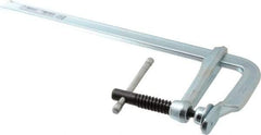 Bessey - 4" Deep Throat, 12" Max Capacity, Standard Sliding Arm Clamp - 726 Lb Clamping Pressure, 5/8" Spindle Diam - Industrial Tool & Supply