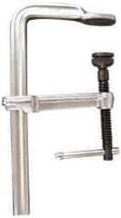 Bessey - 4-3/4" Deep Throat, 12" Max Capacity, Standard Sliding Arm Clamp - 1,880 Lb Clamping Pressure, 0.7" Spindle Diam - Industrial Tool & Supply