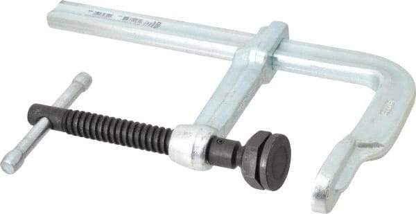 Bessey - 4-3/4" Deep Throat, 7-1/2" Max Capacity, Standard Sliding Arm Clamp - 2,660 Lb Clamping Pressure, 0.775" Spindle Diam - Industrial Tool & Supply