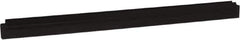 Vikan - 24" Rubber Blade Squeegee Refill - Double Edge, Black, Plastic Holder - Industrial Tool & Supply