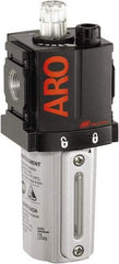 ARO/Ingersoll-Rand - 3/8" NPT, 250 Max psi Compact Modular Lubricator - Metal Bowl with Sight Glass, Aluminum Body, 105 CFM, 175°F Max Temp, 2.2" Long x 2.24" Wide x 5.99" High - Industrial Tool & Supply