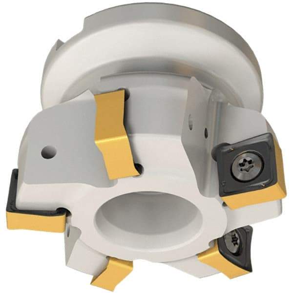 Iscar - 2" Cut Diam, 3/4" Arbor Hole, 0.354" Max Depth of Cut, 88° Indexable Chamfer & Angle Face Mill - 4 Inserts, OXMT 0507\xB6S890 SNMU 1305 Insert, Right Hand Cut, 4 Flutes, Through Coolant, Series Helido - Industrial Tool & Supply