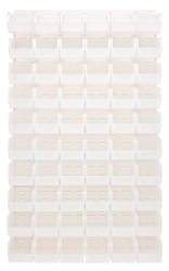 Quantum Storage - 60 Bin Louvered Panel with Ultra Bins - 36 Inch Overall Width x 11 Inch Overall Depth x 61 Inch Overall Height, Clear Tri-Clear Polypropylene Bins - Industrial Tool & Supply