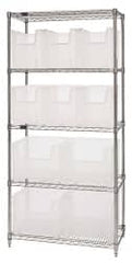 Quantum Storage - 10 Bin Giant Stack Container with Wire Shelving - Industrial Tool & Supply
