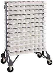 Quantum Storage - 192 Bin Rail System with Ultra Bins - 36 Inch Overall Width x 20 Inch Overall Depth x 53 Inch Overall Height, Clear Tri-Clear Polypropylene Bins - Industrial Tool & Supply