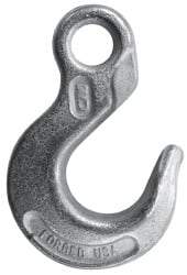 CM - Chain Grade 100, 35,300 Lbs. Load Limit Eye Sling Hook - 2-1/2 Inch Hook Throat, 7.81 Inch Reach, 1-1/2 Inch Eye Inside Diameter, 3/4 Inch Chain Diameter, 11.38 Inch Overall Length, 1 Inch Eye Thickness - Industrial Tool & Supply