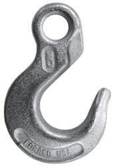 CM - Chain Grade 100, 15,000 Lbs. Load Limit Eye Sling Hook - 1.78 Inch Hook Throat, 5.69 Inch Reach, 1.13 Inch Eye Inside Diameter, 1/2 Inch Chain Diameter, 8.16 Inch Overall Length, 3/4 Inch Eye Thickness - Industrial Tool & Supply